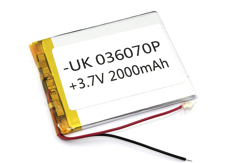 Аккумулятор Li-Pol (батарея) 3*60*70мм 2pin 3.7V/1600mAh