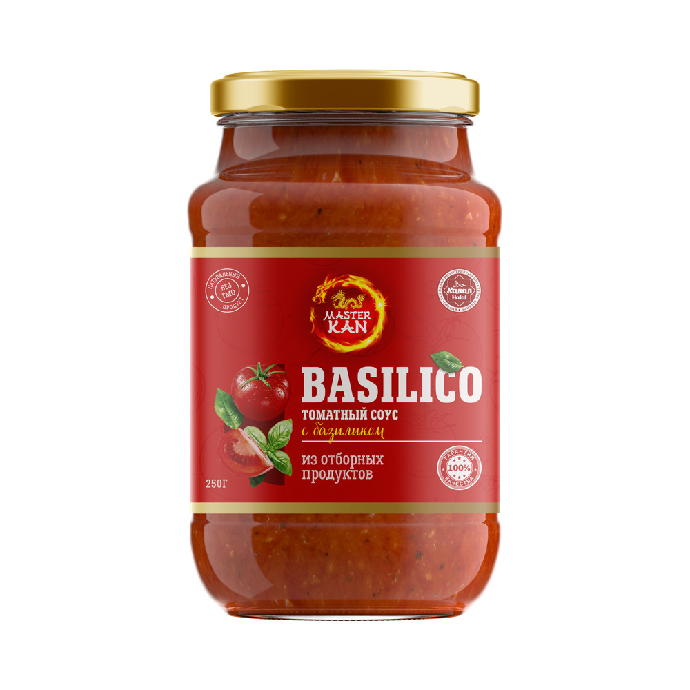 Master Kan Томатный соус BASILIKO, 250гр., блок 12шт., Мастер Кан