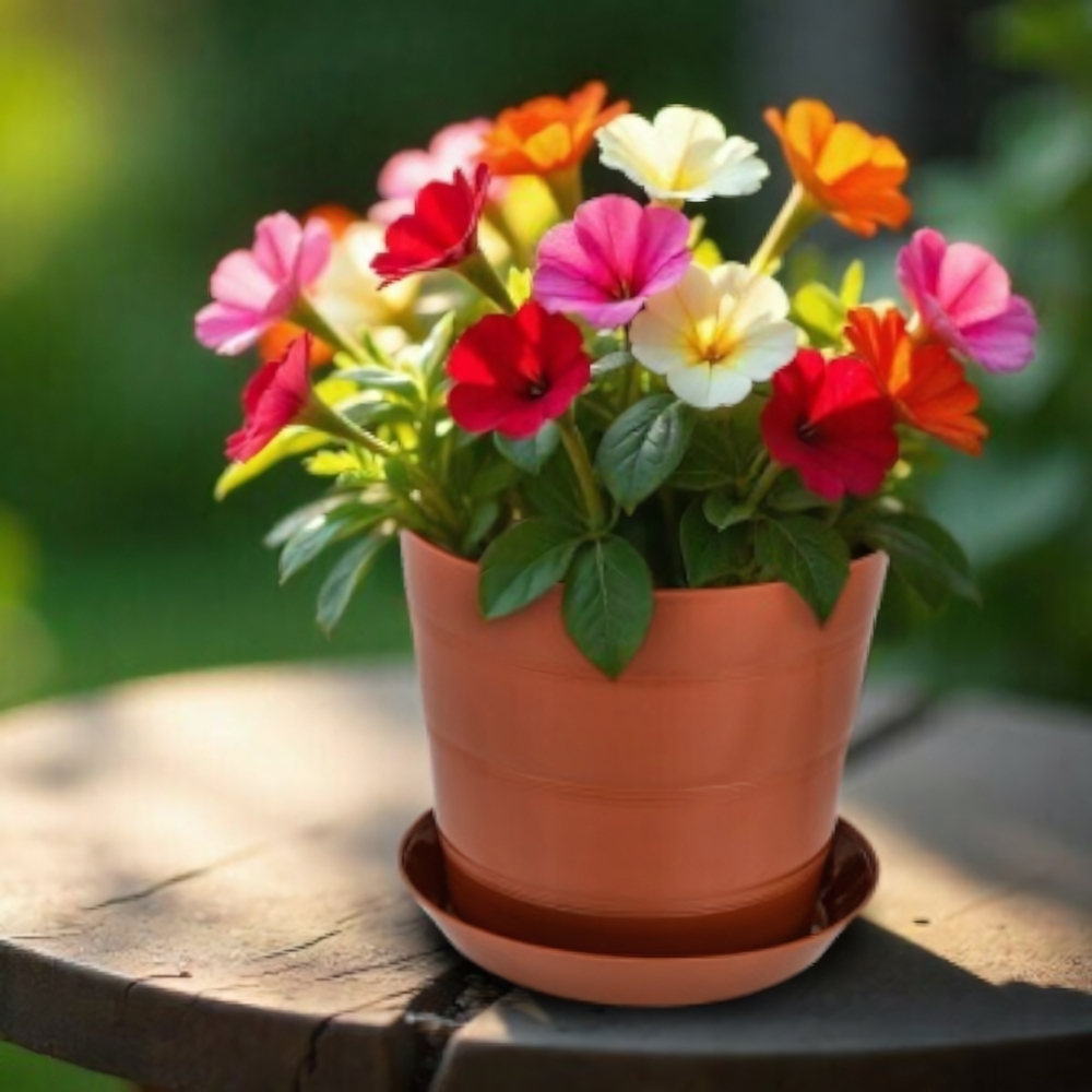 Кашпо "Классик" с поддоном 2л (цвет терракотовый)