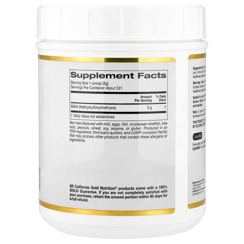 California Gold Nutrition, OptiMSM® в хлопьях, 992 г (35 унций)