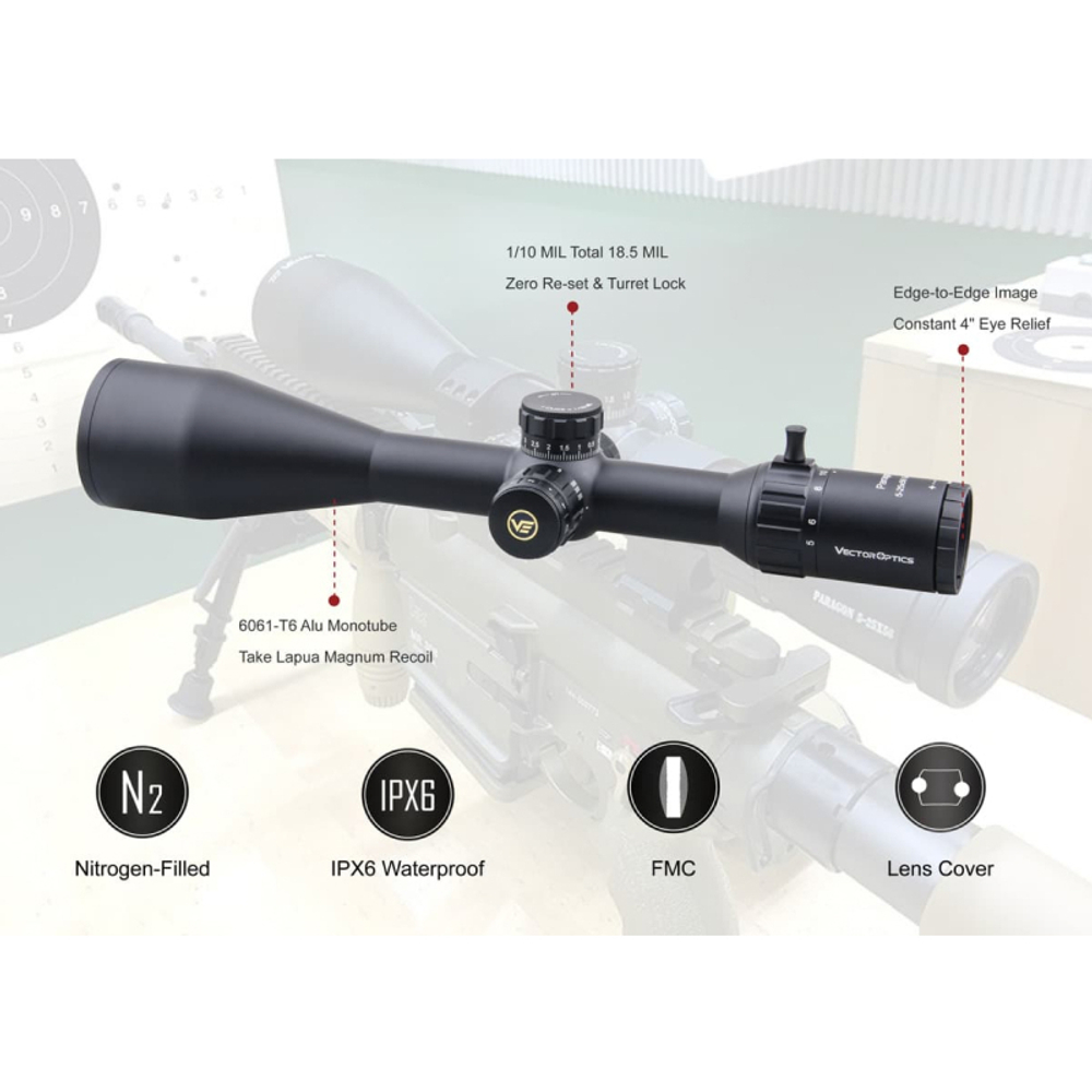 Оптический прицел Vector Optics Paragon 5-25x56 SFP ( Сетка VPA / с подсветкой )