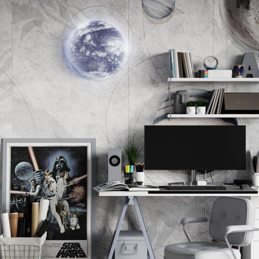 3085/DL PALE SN 118 Светильник пластик/белый/синий LED 48Вт 4000К D380 IP43 SPACE