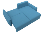 Диван угловой Лига-051 НПБ угол универсальный РОГОЖКА Амур 10 голубой