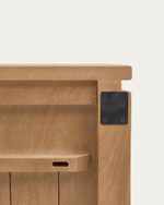 Licia Изголовье кровати из массива манго и металла с черной отделкой для кроватей 180 см