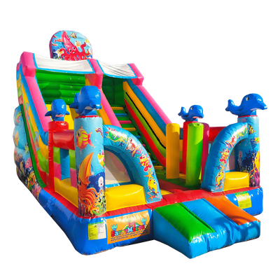 Коммерческий надувной батут-горка «Приключения рыбки» 7*4*5.5 м