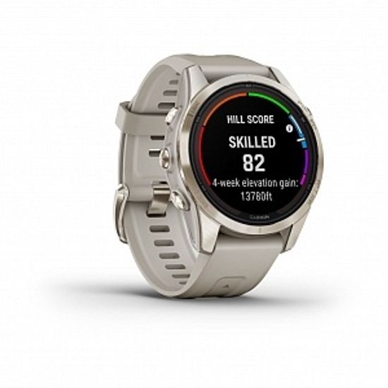 Умные часы FENIX 7S PRO Sapphire Solar золотистый корпус со светло-песочным ремешком