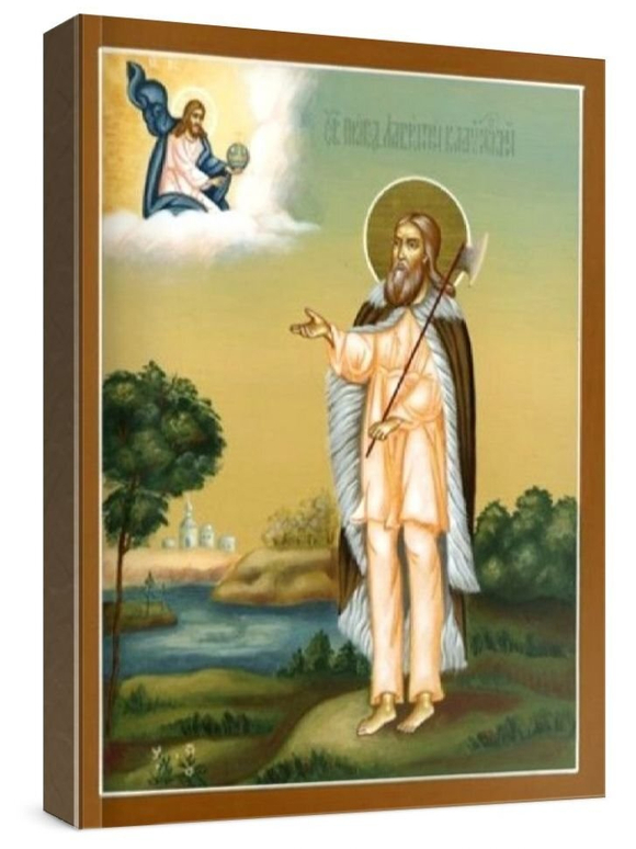 Лаврентий Калужский (рукописная икона)