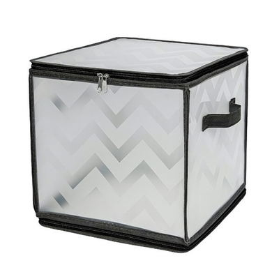 Короб складной на молнии "Зигзаг", Д300 Ш300 В300, серый