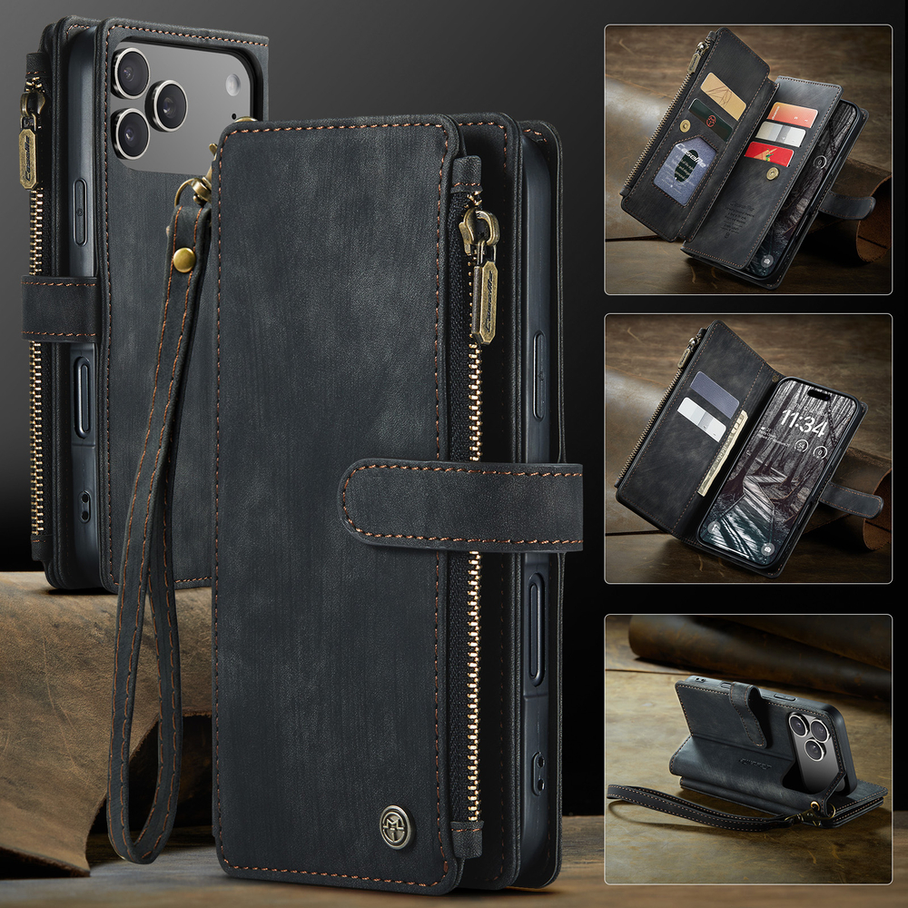 Многофункциональный чехол-кошелек CaseMe 3 in 1 Matte Wallet для iPhone 17 Pro