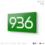 Номер на дверь 936, табличка на дверь для офиса, квартиры, кабинета, аудитории, склада, зеленая 120х70 мм, Айдентика Технолоджи