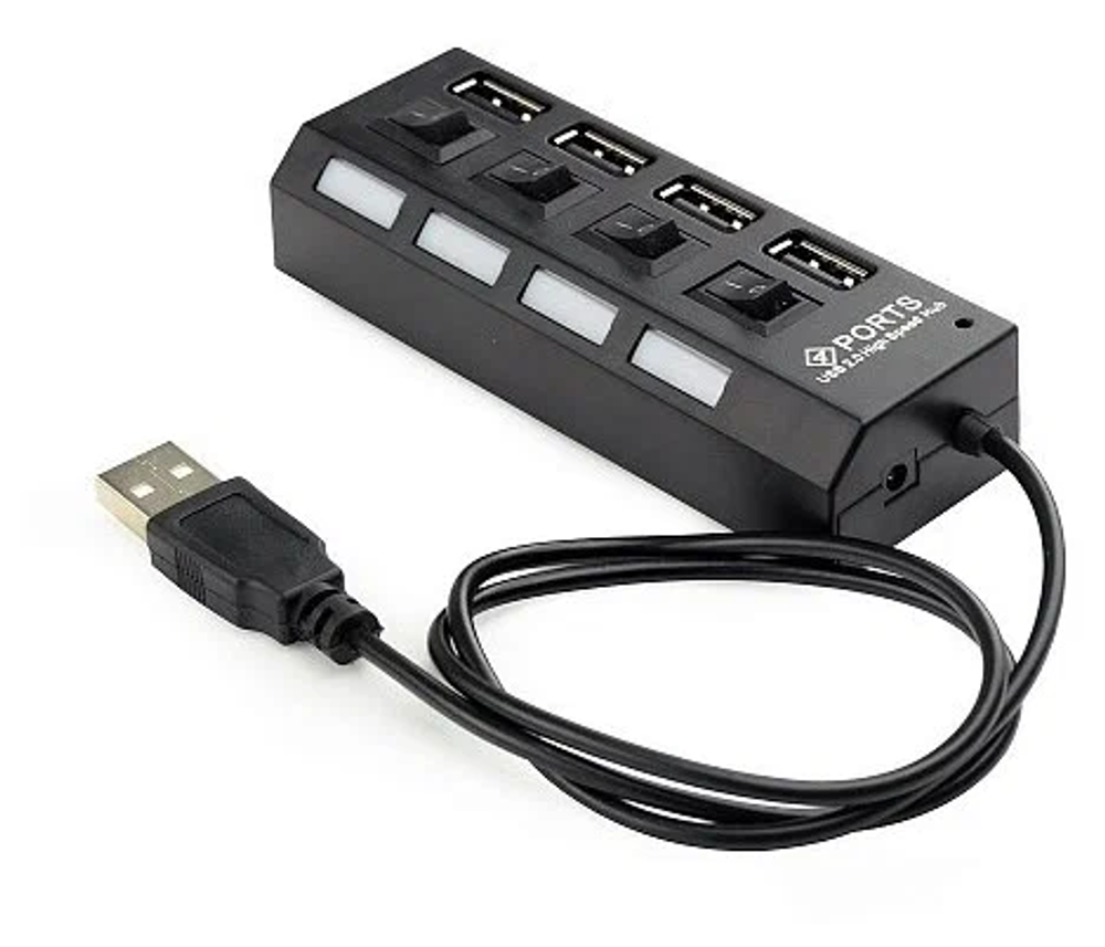 Разветвитель Gembird &lt;UHB-243-AD&gt; 4-Port USB2.0 HUB