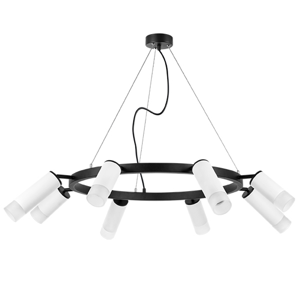 LR0183648641 Люстра RULLO 8х50W GU10 ЧЕРНЫЙ/БЕЛЫЙ (571018+214436-4+214486-4+202431-8)