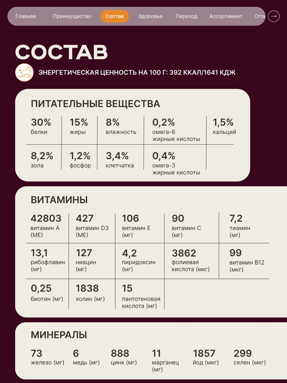 Корм сухой для кошек породы Канадский сфинкс, с индейкой, 400 гр, QUATTRO