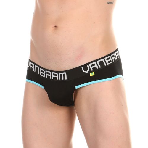 Мужские трусы слипы черные Van Baam