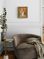 Картина на стену для интерьера на холсте "Золотой век" в классической раме 41*51 см