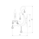 Бра Eurosvet 12505/1 античная бронза Strotskis