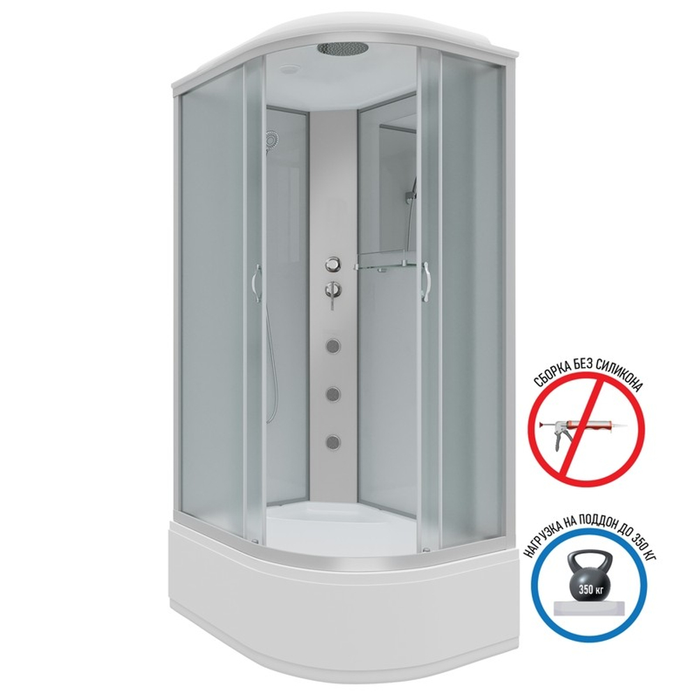 Душевая кабина Niagara Classic NG-2310-14LG (120х80х215) высокий поддон(40см),стекло матовое,4 места