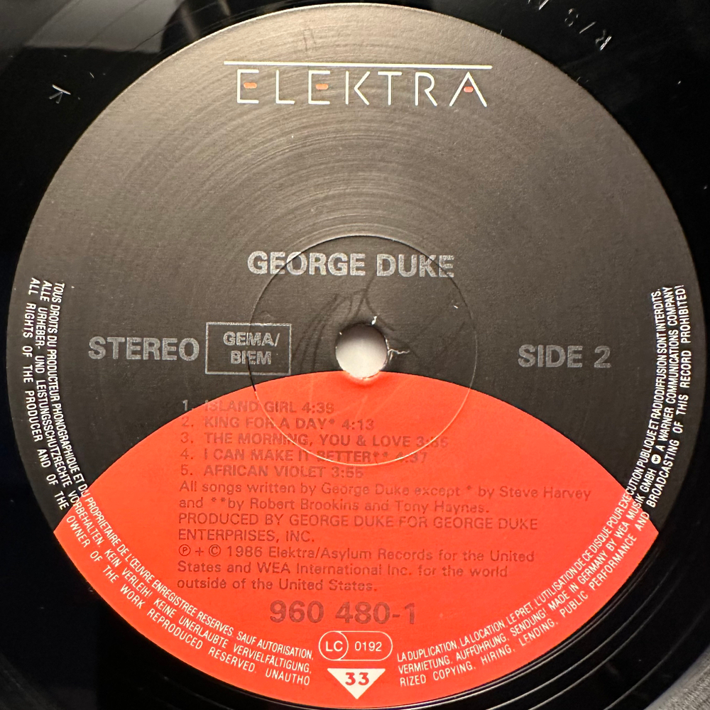 George Duke - George Duke (Германия 1986г.)