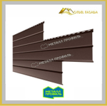 Сайдинг металлический L -Брус ХL Полиэстр 0.45мм - RALL 8017 Шоколадно-коричневый (Заказ)