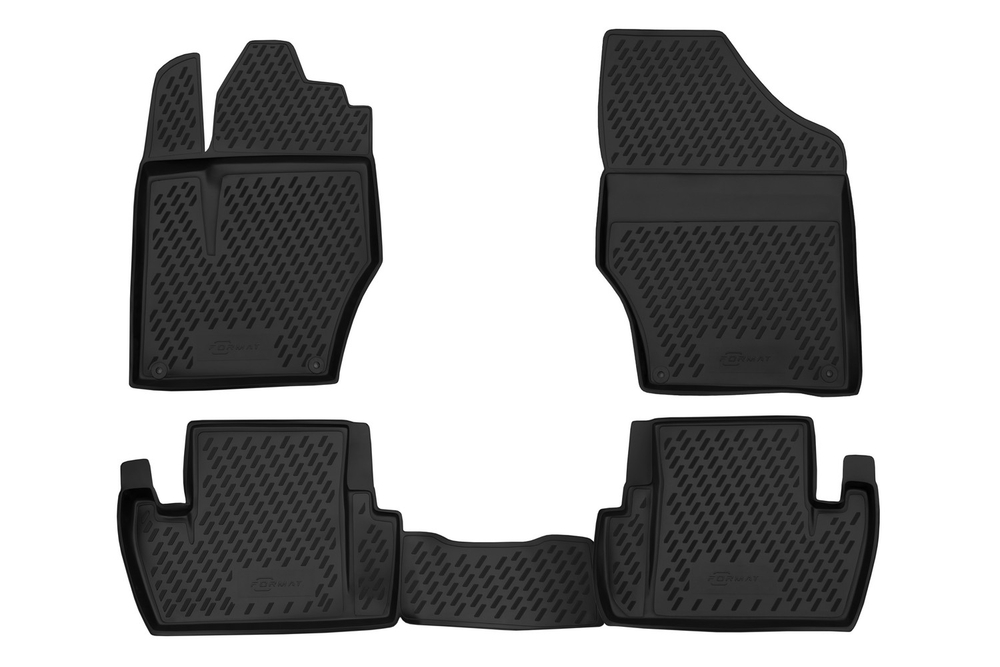 Коврики в салон для PEUGEOT 308 (I, Ir), 2007-2015, 4 шт. (Повышенная устойчивость, повышенная износостойкость) FORMAT.CARPGT00001