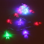 Гирлянда для дома 4,0 м 20 ламп LED с насадками КОНФЕТКИ, прозрач.пров., авторежим.,IP-20 RG/RB (возможность соединения)