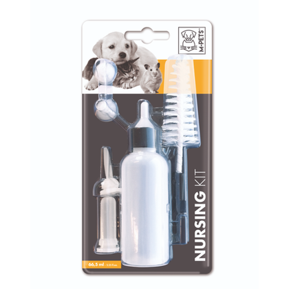 M-PETS Набор для вскармливания животных (бутылка, 5 сосок, ершик для мытья бутылки)