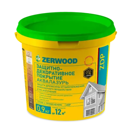 ZERWOOD ZDP АКВАЛАЗУРЬ Защитно-декоративное покрытие Дуб 0,9кг ведро (ИжСинтез)