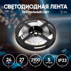ЭРА Лента светодиодная LS2835-27-252-24-33-4000К-triple-5m