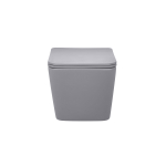 Унитаз подвесной Q-Line VT1-12MG безободковый, цвет матовый серый, ультратонкое  сиденье soft-close