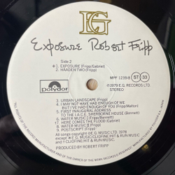Винтажная виниловая пластинка LP Robert Fripp Exposure (Japan 1979) (No Obi) Exposure