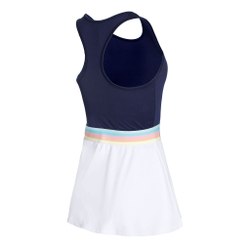 Женская теннисное платье Quiet Please Rainbow Champions Dress Women - White, Blue