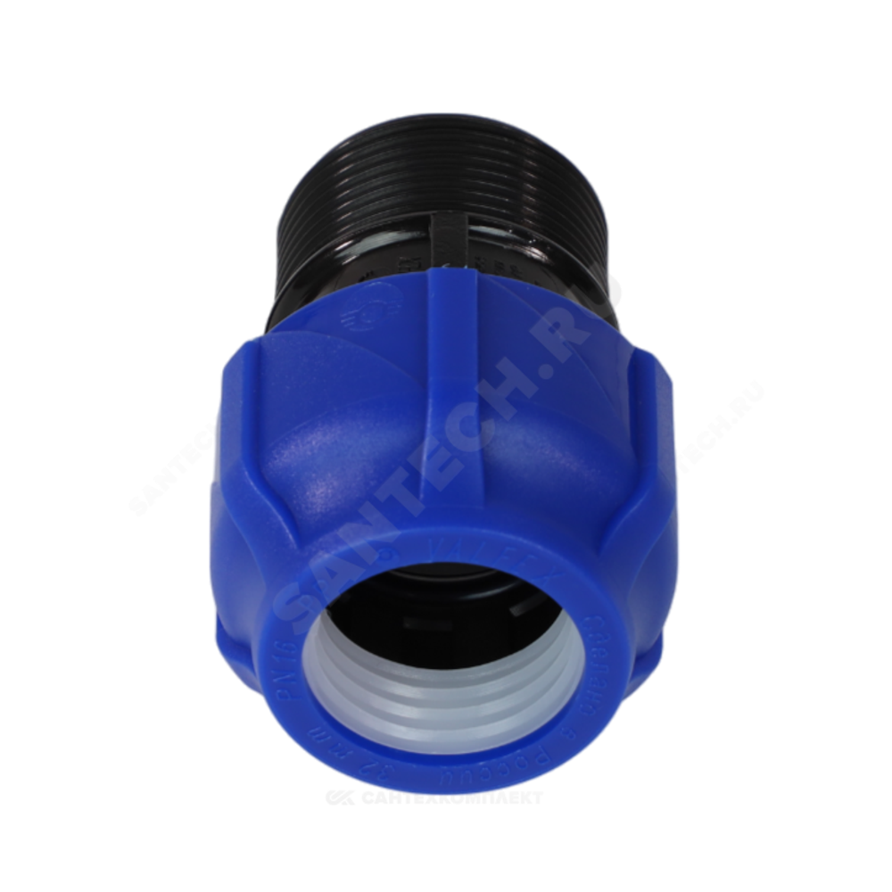 Муфта компрессионная ПЭ Дн 63х1 1/2" НР Ру16 VALFEX 121001163112