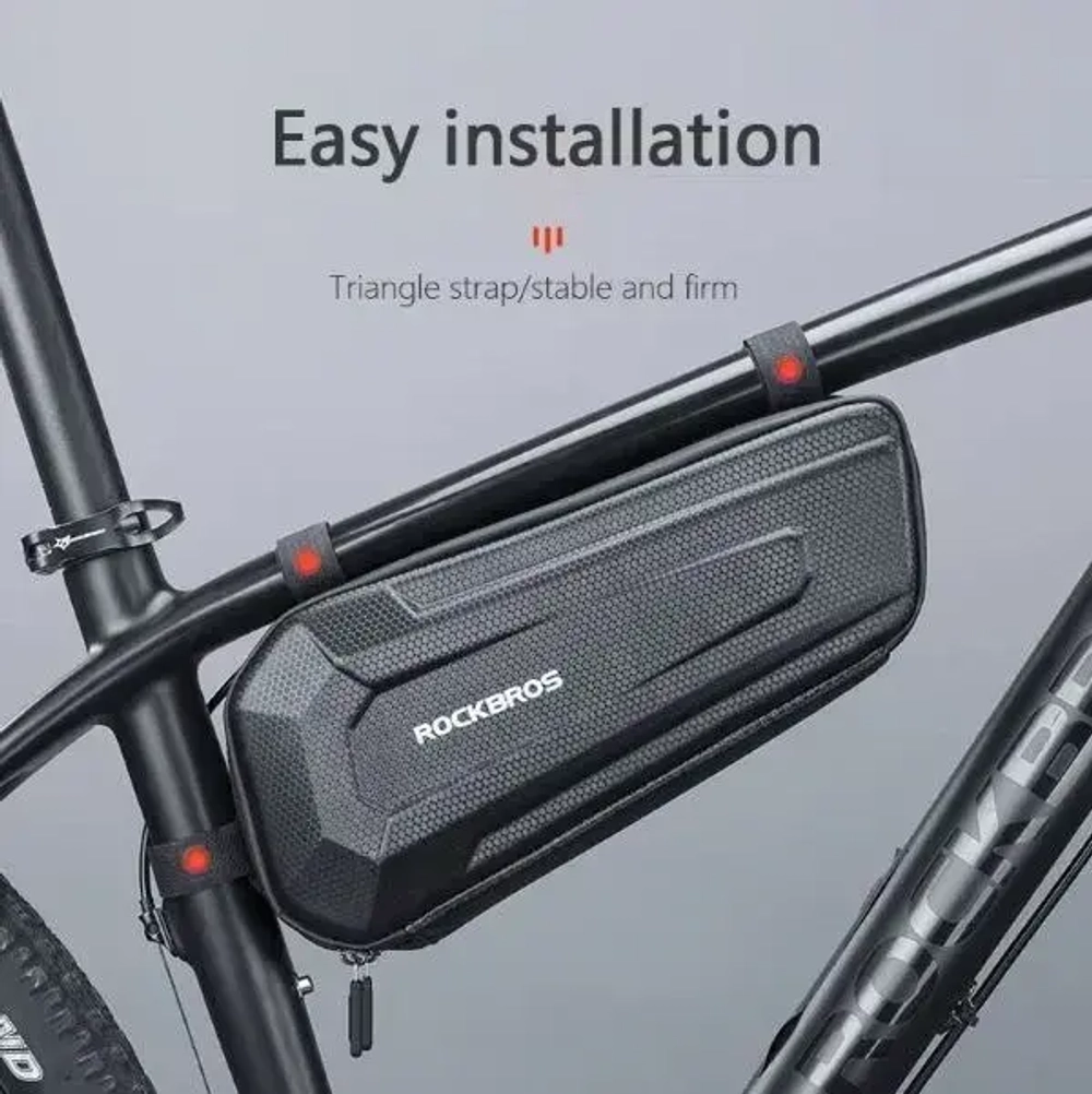Сумка велосипедная на раму Rockbros B67, 29*10*9 см, объем 2,5л