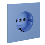 Накладка для розетки с заземлением и защитными шторками, S70 (деним)