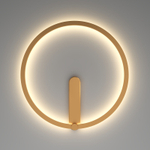 DK5035-SG Бра ROUND со светодиодом, IP20, 24W, 3000/4000/6500K, матовое золото, алюминий