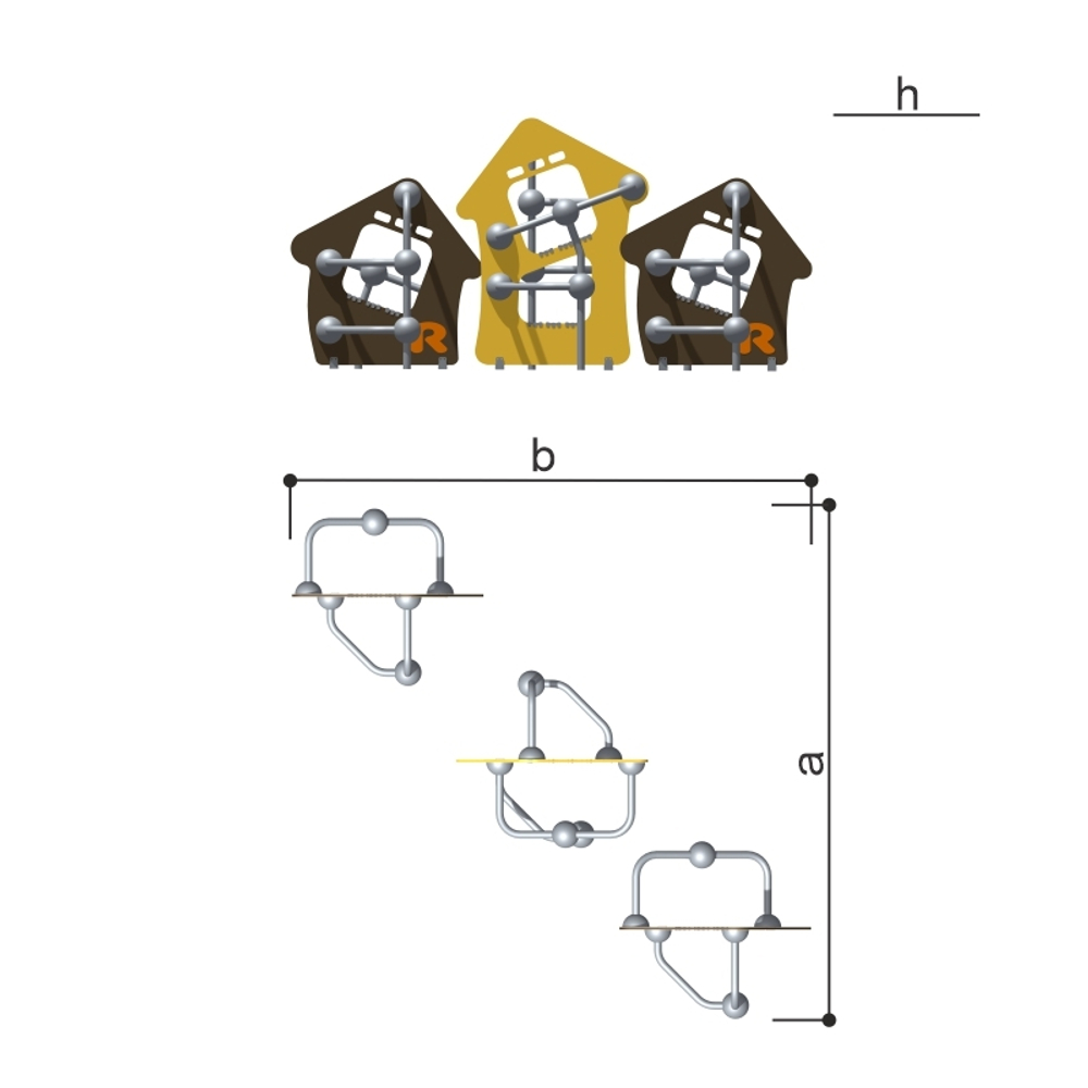 Детский спортивно-игровой комплекс для улицы серия "Сфера" Romana 057.13.00