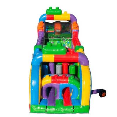 Надувная полоса препятствий для бизнеса «Конструктор», 15×3×4 м