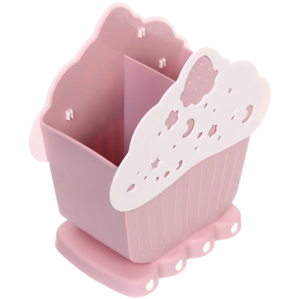 Подставка для столовых приборов «SEGRETO» 17*19*9,5см 2секции пыльная роза