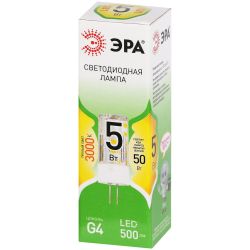 Лампа светодиодная ЭРА GREEN LINE LED G4-JC-5W-830-12V GL 5Вт капсула 12В теплый белый свет G4 | Лампы cветодиодные Капсульные (G4, G9)