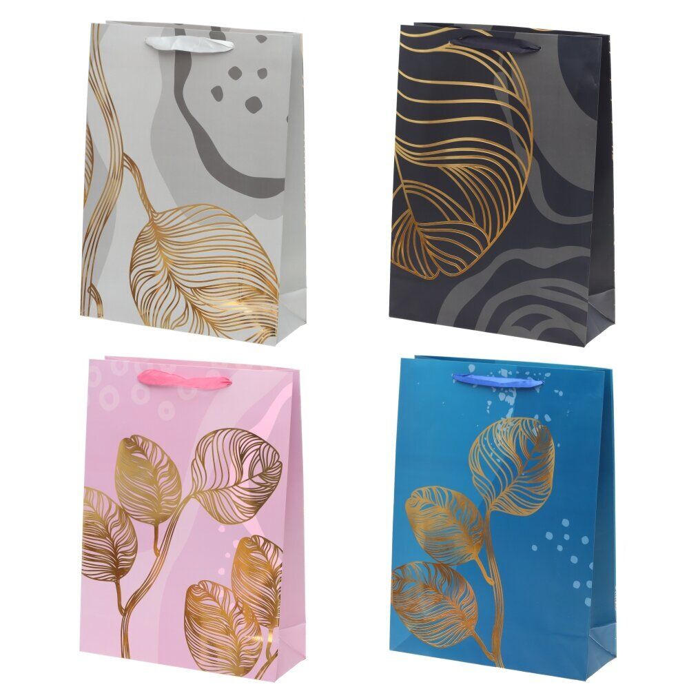 GAEM Пакет подарочный (бумага 210г/м2, блок микс12шт), L30 W11 H41 см, 4в.