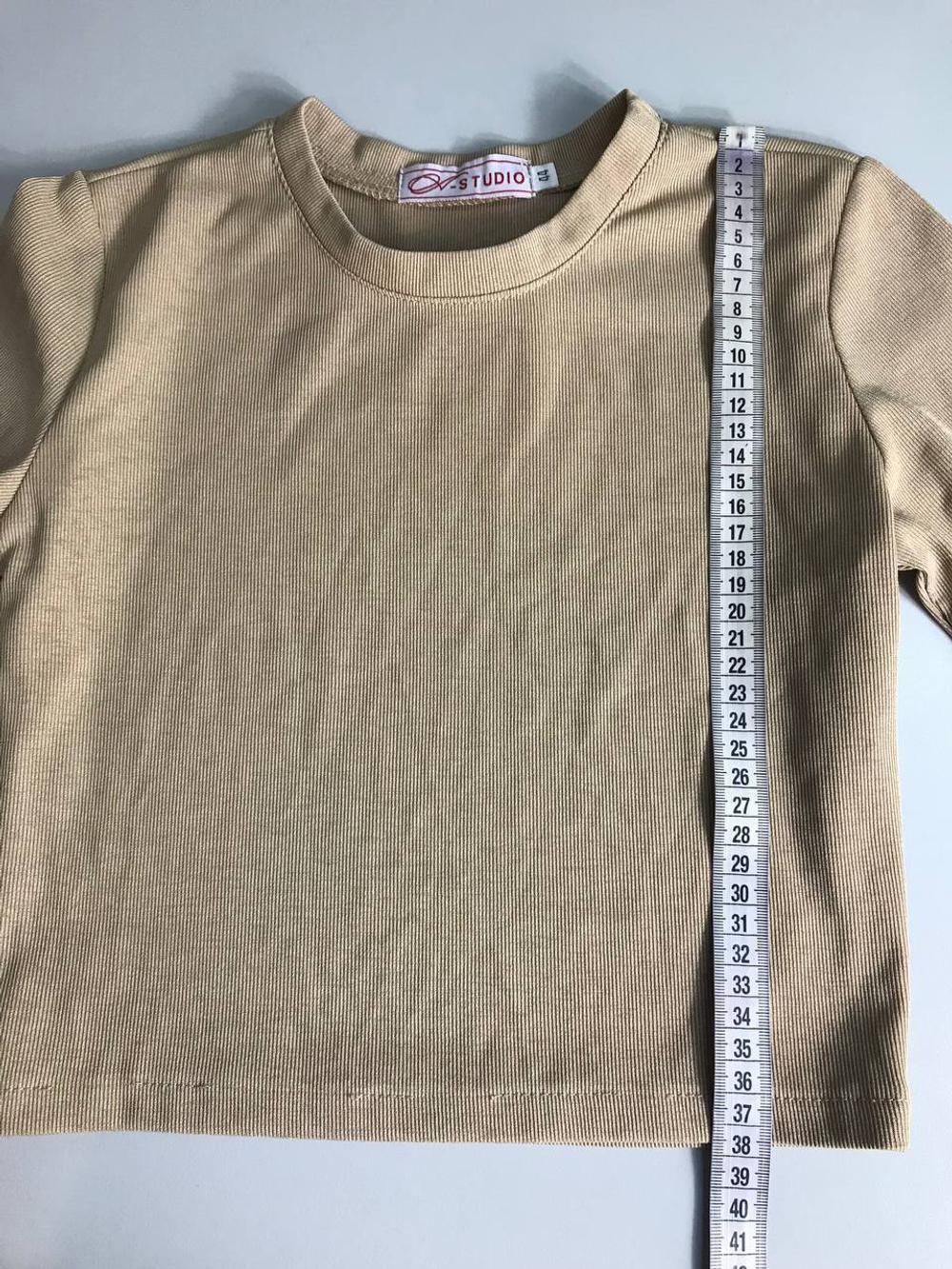 Топ A-STUDIO короткий, в рубчик, повседневный 44 размер