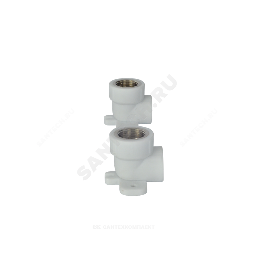 Планка монтажная PP-R белая Дн 20х1/2" ВР под смеситель с водорозетками PRO VALFEX 10124020-PRO