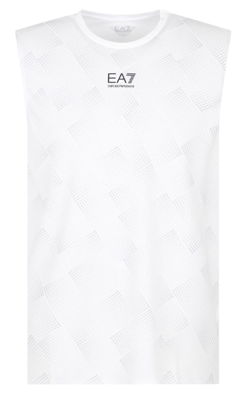 Мужская теннисная футболка EA7 Man Jersey Tank - белый
