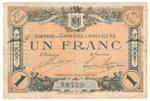 France, 1 Franc - Angoulême, 1915 – Regionalism & Emergency Issue, F