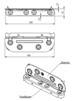 СТЯЖКА КРОВАТНАЯ МЕТАЛЛИСТ МАЛАЯ ЦИНК ЖЕЛТЫЙ