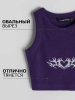 Летний кроп топ трикотажный детский