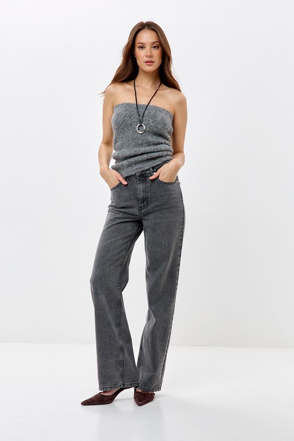 Джинсы Wide Leg серого цвета