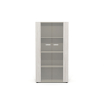 Шкаф с полками средний со стеклом НЬЮТОН (NEW.TONE)