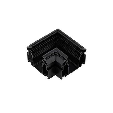 Трековый соединитель угловой плоский для натяжного потолка APL.0286.00.02 чёрный Magnetic track 220 Aployt