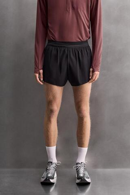 ZARA ЛЕГКИЕ ШОРТЫ ДЛЯ БЕГА 3", ЧЕРНЫЙ